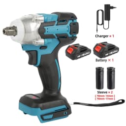 520N.m Brushless Cordless Electric Wrench 1/2 inch Car Truck Repair Screwdriver Impact Drill Rechargable 388V Battery Power Tool