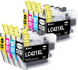 Jhaan LC421XL Compatible with Brother MFC-J1010DW DCP-J1050DW DCP-J1140DW DCP-J1800DW Printers (2Black 2Cyan 2Magenta 2Yellow)