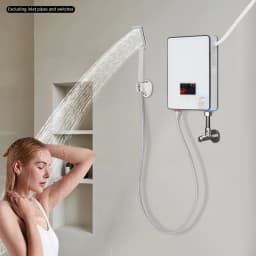 Electric Water Heater, Instantaneous Water Heater Starting Flow 1.2-1.5L/0.32-0.4gal/min 0.6Mpa Water Pressure