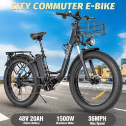 Ridstar MN26 Electric Bike Motor 48V 20AH Battery 26*4.0Inch Fat Tire Off-Road Adult Mountain Snowfield Electric Bicycle