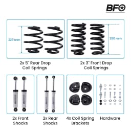 Front 3 inch Rear 5 inch Drop Lowering Kit w/ Shocks for Chevrolet C10 1963-1972