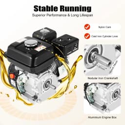 7.5HP 4 Strokes Gas Powered Portable Motor-5100W-Home Back Up Gas Engine Motor Gasoline Kart Engine Air Cooling