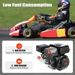 7.5HP 4 Strokes Gas Powered Portable Motor-5100W-Home Back Up Gas Engine Motor Gasoline Kart Engine Air Cooling