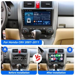 For Honda CRV 2007-2011 9Inch Touchscreen Android14 1280 x 720 Car Stereo CarPlay GPS Sat Nav BT 4+64G MP3