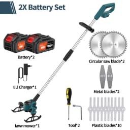 21V Electric Cordless Weed Wacker 3IN1 Lawn Edger/Trimmer/Mower 6“ 90° Blade Adjustable Handle Grass Trimmer Garden Power Tool