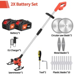 21V Electric Cordless Weed Wacker 3IN1 Lawn Edger/Trimmer/Mower 6“ 90° Blade Adjustable Handle Grass Trimmer Garden Power Tool