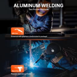 HITBOX MIG Welding Machine 220V 200 Amps 7 in 1 Stick ARC MMA Gasless/Gas MIG Lift TIG Spot Welder Support Spool Gun Single Pulse Aluminium Welder Large LED Digital Screen Inverter Welding Tool