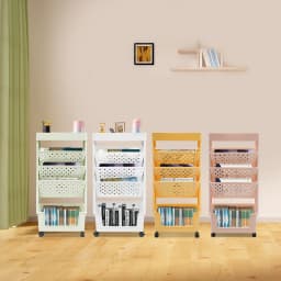 5-Tier Storage Rack with Wheels, Storage Rack, Bookcase