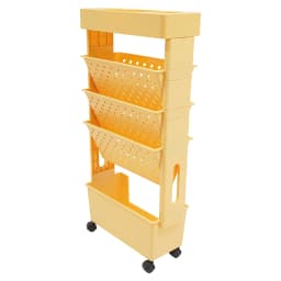 5-Tier Storage Rack with Wheels, Storage Rack, Bookcase