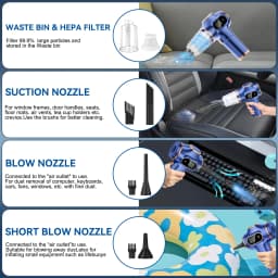 Home Appliance Portable Powerful Handheld Vacuum Cleaner, Long Battery Life Suitable for Cleaning Car and Home Debris
