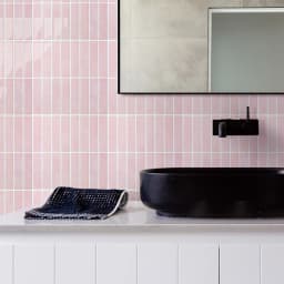 10 PCS Pink Tile Stickers, 30.5×30.5 cm, Vinyl Self-Adhesive, Easy to Install, Bedroom & Kitchen Wall Decor