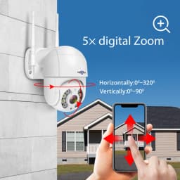 Hiseeu 4K 8MP Smart Wifi PTZ Camera 5x Digital Zoom AI Human Detection ONVIF Wireless CCTV IP Camera Iptv Security Protection