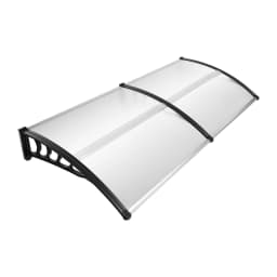 200cm PC, PP Canopy Front Door, Rectangle, Arc Polycarbonate Transparent Front Door for Installation Above Doorways, Windows