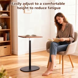 Standing Desk 18-47in Height Adjustabl Computer Laptop Floor Stand, Movable Workstation for Bed Sofa
