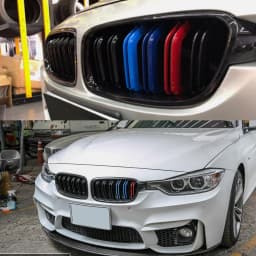 Gloss Black M-Color Kidney Grille Grill for BMW 2012-2018 F30 Sedan F31 Touring 3-Series 328i 335i Dual Line Grille Car Styling