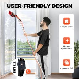 26 Feet Reach Solar Panel Cleaning Brush & Pole Water Fed Pole Kit,Suitable for Windows ,Solar Photovoltaic Panel Cleaning