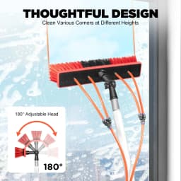 26 Feet Reach Solar Panel Cleaning Brush & Pole Water Fed Pole Kit,Suitable for Windows ,Solar Photovoltaic Panel Cleaning