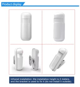 Mini PIR Motion Sensor Alarm Detector Wireless 433MHz EV1527 Infrared Sensor PIR Sensor Motion Detector for Home Burglar Alarm