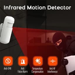 Mini PIR Motion Sensor Alarm Detector Wireless 433MHz EV1527 Infrared Sensor PIR Sensor Motion Detector for Home Burglar Alarm