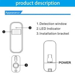 Mini PIR Motion Sensor Alarm Detector Wireless 433MHz EV1527 Infrared Sensor PIR Sensor Motion Detector for Home Burglar Alarm