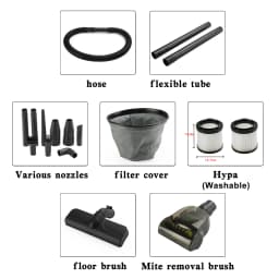 Wet Dry Vacuum Cleaner with 5 Gallon Steel Stainless Canister Tank, Construction Vacuum Cleaner 1800W for Carpet Curtains