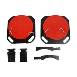 2PCS 360° Rotating Wheel Alignment Turn Plates, Die-Cast Magnesium Alloy Auto Alignment Tool, Over 2 Ton Load Capacity Turntable with Scale 0-50°, Equipped with Transition Blocks & Thrust Pads for Sedan SUV Light Truck Repair Shop