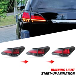 LED Tail Lights for Lexus RX350 RX450h RX 2010-2015 Clear Rear Lamps Sequential Turn Signal Start-up Animation Assembly