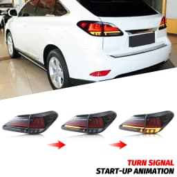 LED Tail Lights for Lexus RX350 RX450h RX 2010-2015 Clear Rear Lamps Sequential Turn Signal Start-up Animation Assembly