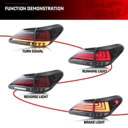 LED Tail Lights for Lexus RX350 RX450h RX 2010-2015 Clear Rear Lamps Sequential Turn Signal Start-up Animation Assembly