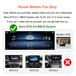 Bonroad Wireless Carplay Android Auto Fits For Mercedes A B C E Class CLS CLA GLA GLB Class NTG6.0 2018-2022 Module Box Airplay