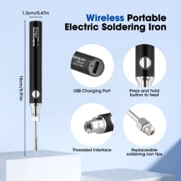 Cordless Soldering Iron Kit, Rechargeable Portable Electric Soldering Gun Pen, 3 Temperature Adjustment Soldering Welding Tools
