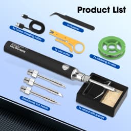 Cordless Soldering Iron Kit, Rechargeable Portable Electric Soldering Gun Pen, 3 Temperature Adjustment Soldering Welding Tools