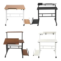 Modern Multi Functional Foldable Desk Floor Standing Computer Desk Adjustable Computer Table