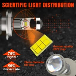 Braveway Car Light Mini Projetor Led 40000lm H4 Led Lens Mini Projector Auto 6000k High Low Beam for Car Offroad SUV 12V IP68