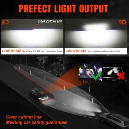 Braveway Car Light Mini Projetor Led 40000lm H4 Led Lens Mini Projector Auto 6000k High Low Beam for Car Offroad SUV 12V IP68