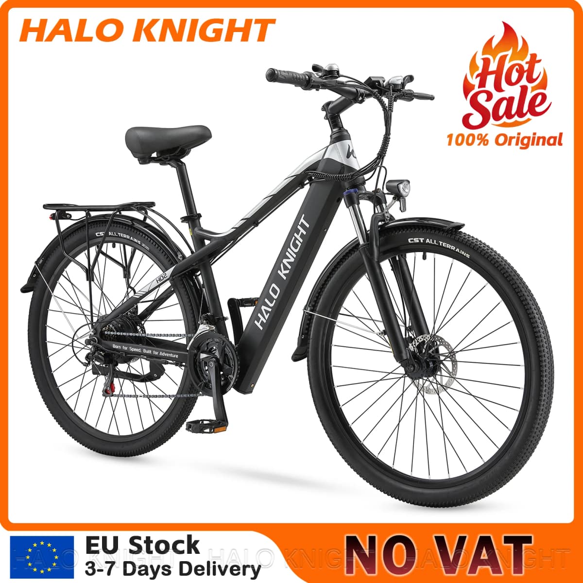 HALO KNIGHT H02 Adult Electric Bike 48V 750W 16AH Electric Bicycle 50KM/H Fast 60KM E Bike Cheap 29'' Ebike Powerful Motorbike