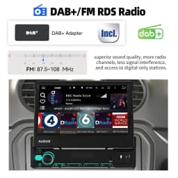 ESSGOO Android 15 Car Radio Retractable Screen Carplay 1Din Car Multimedia Player GPS Navigation Autoradio WIFI Auto Bluetooth