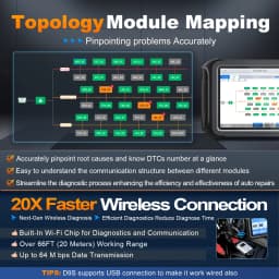 2026 XTOOL D9S BT Automotive Scanner Key Programmer ECU Coding OBD2 Diagnostic Topology Map with 45+ Resets FCA SGW DOIP CANFD