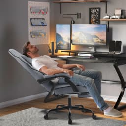 WOLTU Ergonomic Office Computer Chair Swivel Gamer Chair Gaming Chair with Lumbar Cushion Pillow Footrest