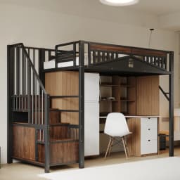 90*200cm/140*200cm Modern Metal High Bed with Unique Windowed Safety Housing and Spindle Safety Ladder for Kids Bedroom