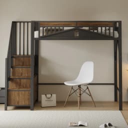 90*200cm/140*200cm Modern Metal High Bed with Unique Windowed Safety Housing and Spindle Safety Ladder for Kids Bedroom