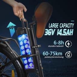 TTGO YY-26ST Electric Bike 26 Inch E-bike 36V14.5 Ah Battery,City Bike 60-75 km Electric Bicycle with Basket EBike for Men Women