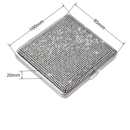 Diamond-encrusted women's Cigarette Case Hidden Button press-jumper personalised Flash Diamond Cigarette Case