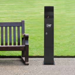 Standing Cigarette Butt Disposal with Lock and Key 1.27Gal Large Capacity Outdoor Ashtray for Hotel Office Bar Restaurant