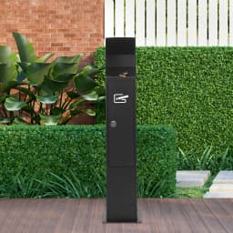 Standing Cigarette Butt Disposal with Lock and Key 1.27Gal Large Capacity Outdoor Ashtray for Hotel Office Bar Restaurant