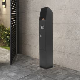 Standing Cigarette Butt Disposal with Lock and Key 1.27Gal Large Capacity Outdoor Ashtray for Hotel Office Bar Restaurant