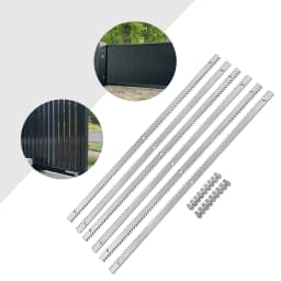 6Pcs Sliding Door Gear Rack 6*1m 0.47inch Thick Predrilled Sliding Gate Opener Rails Compatible with Most Sliding Door Motors