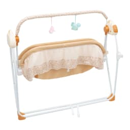 Baby Cradle Swing Electric 5 Gears 55LBS Load 0-18 Months Foldable Bluetooth Music Timing for Newborn ABS Steel Pipe