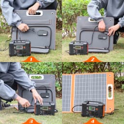 FF Flashfish E200 200W Portable Power Station with 60W Foldable Solar Panel 151Wh Complete Kit Set Solar Generator Emergency AC