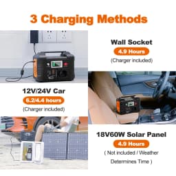 FF Flashfish E200 200W Portable Power Station with 60W Foldable Solar Panel 151Wh Complete Kit Set Solar Generator Emergency AC